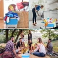 thumbnail image 5 of 9L Collapsible Sink Multifunction Square Wash Dish Cleaning Vegetable Fruit Basket Laundry Kitchen Drain Stopper Portable Storage Basin (Blue), 5 of 5