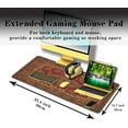 thumbnail image 5 of Gaming Mouse Pad Retro Boho, Large Mousepad Office Desk Mat, Work Desk Mat Non-Slip Rubber Base Waterproof with Stitched Edges, 35.4 X 15.7 inch for Work/Game/Office/Home Vintage Bohemian, 5 of 6