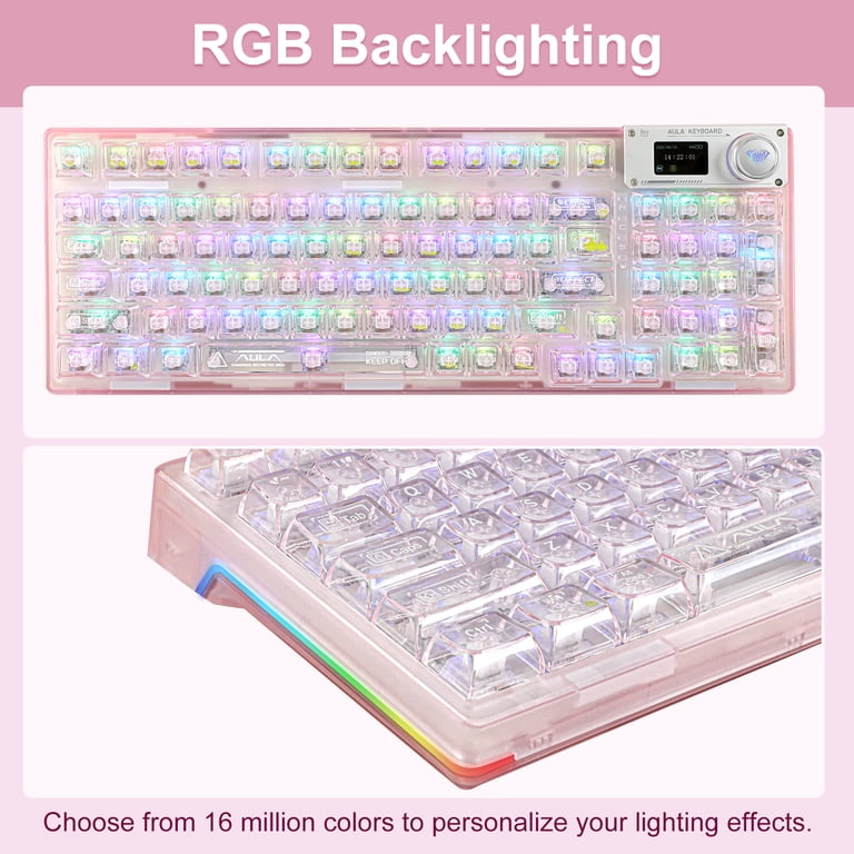 AULA F98Pro RGBクリアキーボード USB接続 AULA F98Pro RGBクリアキーボード USB接続 【公式通販】