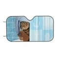 thumbnail image 7 of Goofa Funny Cat Taking a Bath Printed Car Windshield Sunshade,Foldable Reflective Sun Visor,UV Protection Heat Blocker Sunshade,Car Cooling Accessory-Small, 7 of 7