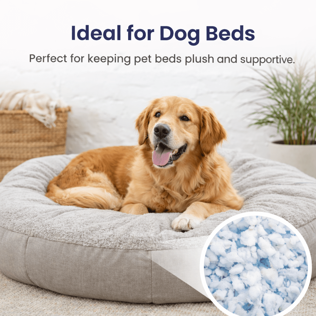 QQbed Shredded Memory Foam Fill, 40 lb, Bean Bag Refill for Pillows, Cushions and Crafts