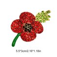 thumbnail image 4 of Broches Flores Con Clip Solapa Metal para El Día Del Recuerdo (A) Rojo, 4 of 4