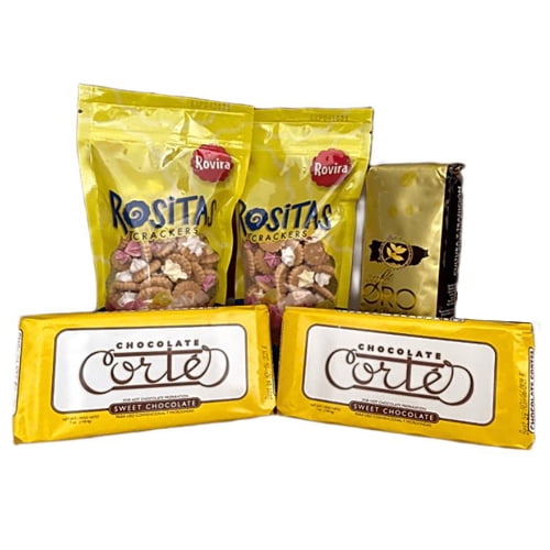 Puerto Rican Goodies Box 2 Rovira Rositas 6oz, 1 Ground Cafe Oro de