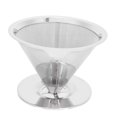 thumbnail image 3 of Coffee Drip Cone, Stainless Steel Fine Mesh Washable Coffee Filter Cup Silver  For Coffee Machine For Drip Coffee, 3 of 8