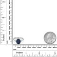 thumbnail image 6 of Gem Stone King 3.50 Ct Oval Blue Sapphire Sky Blue Aquamarine 925 Sterling Silver Ring (Size 7), 6 of 6