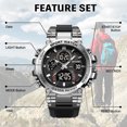thumbnail image 5 of SKMEI Men's Watches Fashion Military Waterproof Big Face Digital Sport Watch with Dual Time Alarm LED Stopwatch, 5 of 9