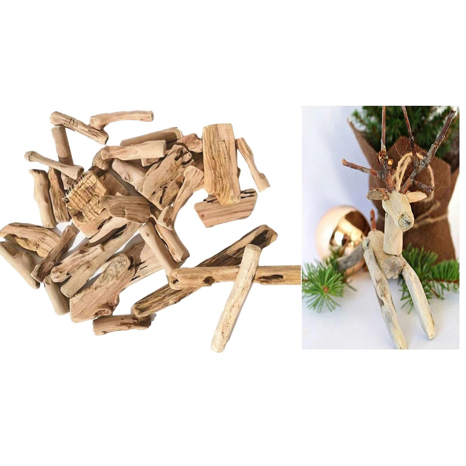 FVDPWYE 50PCS Assorted Natural Driftwood Pieces Wood Craft Small Sticks for Northumbrian