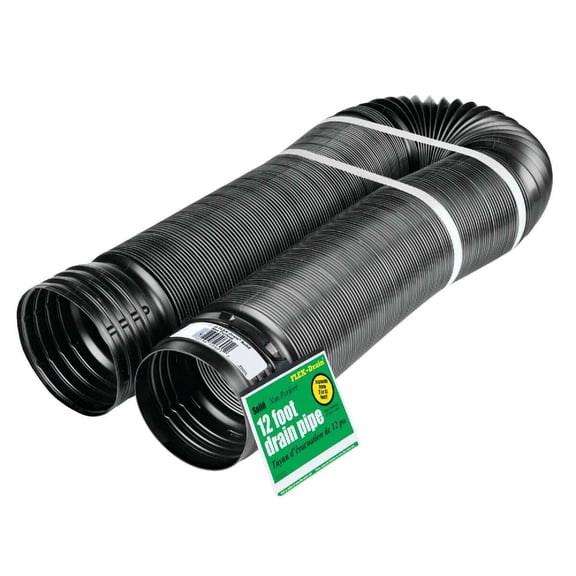 Flex-Drain 4'' X 12' Soild Drainage Pipe