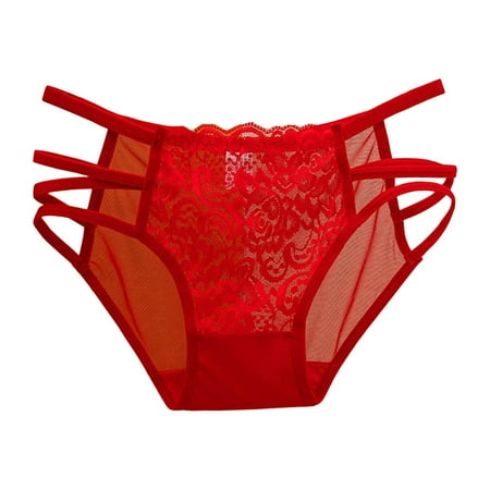 Xiaoxatg Sexy Panties for Women Womens Sexy Underwear Lace Panties High Waisted Plus Size Ladies Brief For Women Feel Foxy Booster Panties