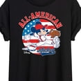 thumbnail image 3 of Disney - Americana - Mickey Americana Baseball - Women's Oversized T-Shirt, 3 of 5