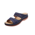 thumbnail image 4 of Walking Sandals Women Orthopedic Wedge Sandals for Women Summer Dressy 2026 Flat Open Toe Platform Sandals Casual Boho Slip on Sandals Beach Sandals Dress Shoes Comfortable Outdoor Shoes, 4 of 4