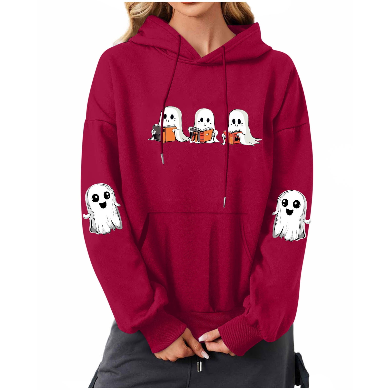 Kilaqueen Halloween Hoodies for Women Casual Halloween Women