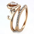 thumbnail image 4 of IP Rose Gold(Ion Plating) Stainless Steel Ring with AAA Grade CZ in Clear for Women Clear Stone Color Style TK3518 Size 8, 4 of 5