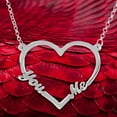 thumbnail image 2 of Open Heart "You Love Me" Necklace in Sterling Silver, 2 of 3