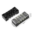 thumbnail image 3 of Unique Bargains 2 Pcs 4 Positions Dual Rows 600V 15A Wire Barrier Block Terminal Strip TB-1504L, 3 of 3