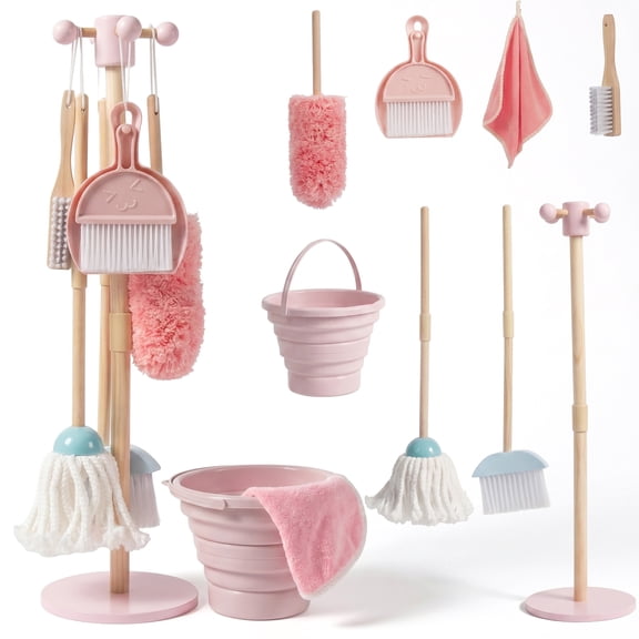 Kids Cleaning Set, Housekeeping Play Set, Cleaning Toys Gift for Toddlers Girls Boys Age 3-6