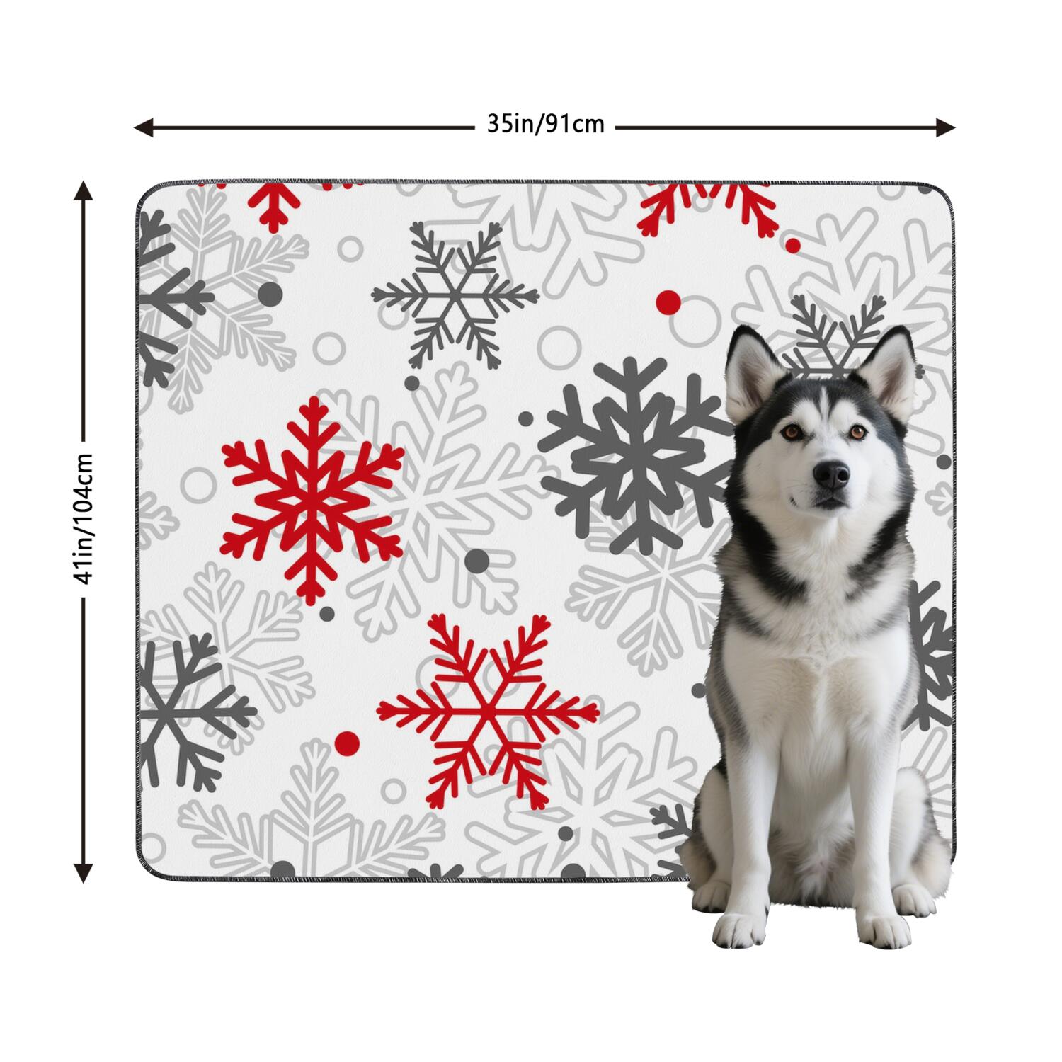 Festive 35" x 41" Reusable Puppy Pads 2-Pack, Christmas Themed Washable Dog Potty Training Mats, Highly Absorbent Pet Mat for Crate Bottoms and Living Areas