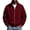 Wine, variant on Men's Full Zip Sweatshirt Stand Collar Raglan Sleeve Casual Jacket with Pockets Relaxed Fit Long Sleeve Top for Fall Winter Daily Commute