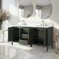 thumbnail image 5 of Vanity Art 60" Bathroom Vanity with Sink, Freestanding Storage Cabinet with Engineered Marble Top, Flip Down Tray, Drawer, and Shelve, 5 of 8