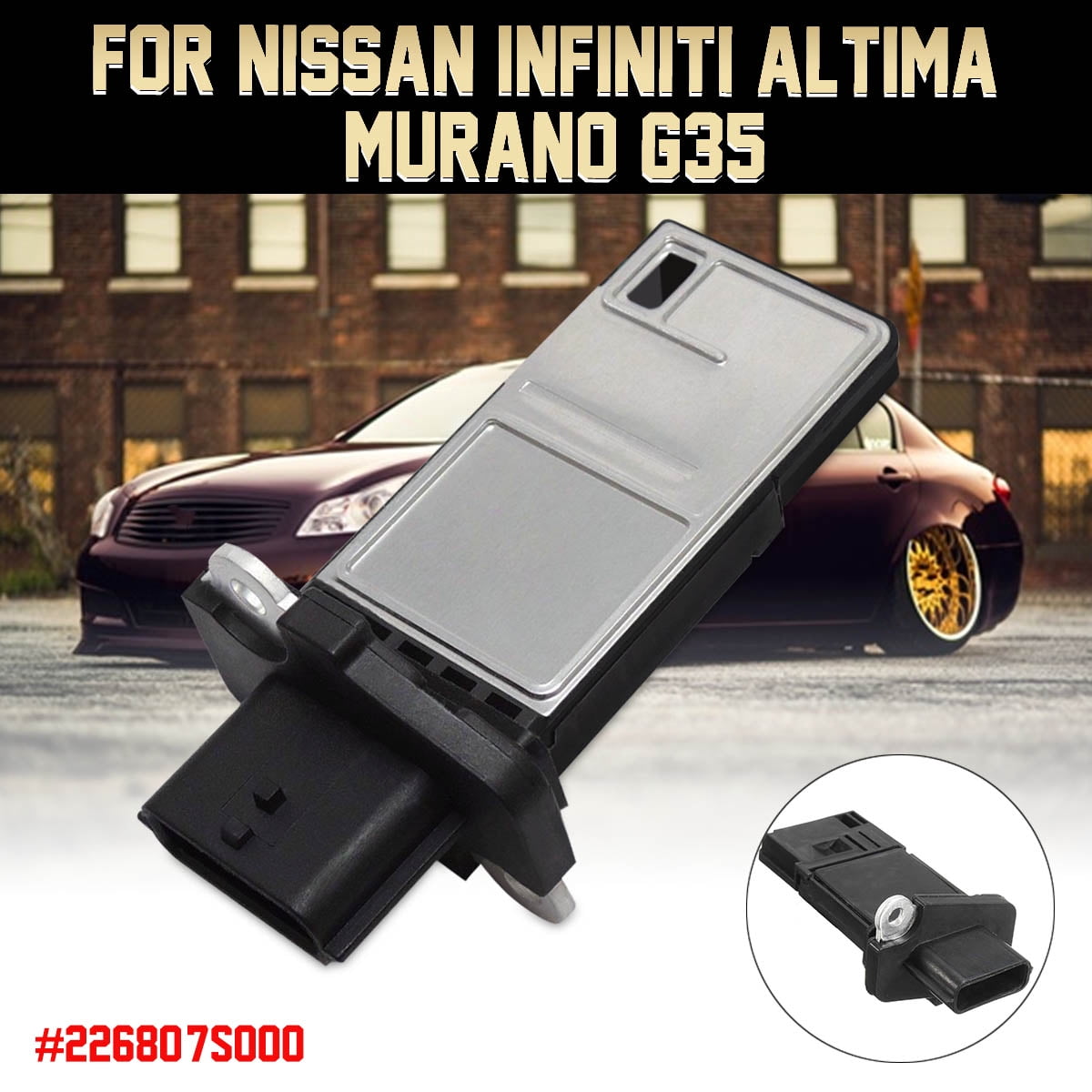 04 INFINITI G35 NISSAN ALTIMA MAXIMA SENTRA MAF MASS AIRFLOW SENSOR 22680 7S000