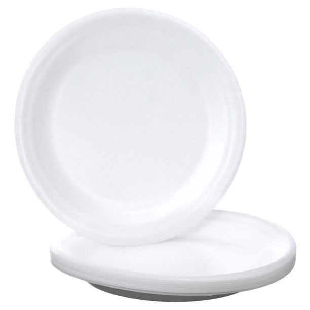 Essendant RFPD21851 Soak Proof Tableware, Foam Plates, 8 7/8 dia, 3-Comp,  White, 50/Pack