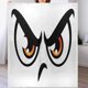 thumbnail image 1 of Manta con cara enojada y ojos malvados para sofá, 50 x 60 pulgadas, divertida, suave, acogedora, personalizada, mantas de franela ligeras, mantas y mantas cálidas y difusas para cama, sofá y silla, 1 of 7