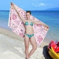 thumbnail image 7 of Dreamtimes Pink Piggy Beach Towel Quick Dry Absorbent Bath Towels Sandproof Lightweight Towel for Gym Yoga Sports Swimming 31x71in, 7 of 7
