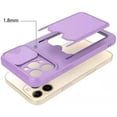 thumbnail image 4 of iPhone XR Case with Card Holder Soft Liquid Silicon Scratch-Resistant Camera Cover Slide Lens Protective Case for Apple iPhone XR, 4 of 5