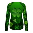 thumbnail image 5 of Puntoco, camisas informales de manga larga para mujer, sudadera de cuello redondo con estampado de St Patrick Vintage, suéter, tops sueltos Puntoco Puntoco-1497, 5 of 5