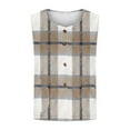 thumbnail image 5 of Women's Plaid Outerwear Vests Tops Button Down Collared Sleeveless Jacket Plus Size Casual Vest with Pockets, 5 of 5
