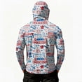 thumbnail image 6 of 4Th of July Mens Hoodies, UV Protection Hoddie Cloth, 250Th Anniversary Long Sleeve Shirts, Patriotic Fishing Swearshirts for Men, Independence Day Party Favor Gifts White Size: XL, 6 of 6