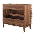 thumbnail image 5 of Sink Vanity Cabinet, Walnut, Wood, Mid Century Hotel Bedroom Bathroom, Modern Contemporary HB33344, 5 of 9