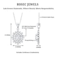 thumbnail image 6 of Rosec Jewels Lab Created Diamond Bridal Necklace (EF-VS Grade Certified) - Oval Pendant Necklace Chain - with Jewelry Box, 925 Sterling Silver, 6 of 7