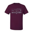 thumbnail image 2 of Wild Bobby, Vintage Ford Mustang Silver Honeycomb Grill Distressed, Cars and Trucks, Men Graphic Tee, Maroon, Small, 2 of 4
