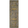 thumbnail image 2 of SAFAVIEH Bella Jackie Traditional Damask Wool Runner Rug, Blue Grey/Gold, 2'3" x 7', 2 of 8