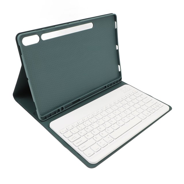 Étui pour Tablette avec Clavier, Clavier Sans Fil Rétroéclairé Détachable avec Support Folio, Étui de Protection en Cuir PU, pour Tab S9 S8 S7 Series
