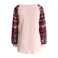 thumbnail image 5 of Ruimatai Chandail Décontracté de Noël pour Femme à Imprimé, à Empiècements, Col Rond, Manches Longues, Haut Blouse, 5 of 5