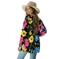 thumbnail image 2 of Garronmavis Lightweight Cardigans for Women Open Front Cardigan Sweater with Pockets Kimono Cardigan Loose Cover Up Plus Size Aesthetic Hibiscus Flower, 2 of 6