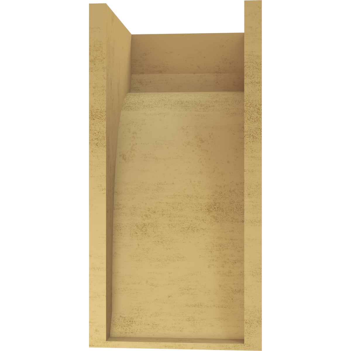 10"W x 10"D x 20"H Wide Legacy Rough Cedar Woodgrain TimberThane Corbel, Primed Tan