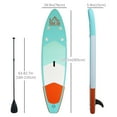 thumbnail image 3 of HOMCOM 10FT Inflatable Paddle Board with Ultra-Light (20lbs) SUP for All Skill Levels Everything Included with Stand Up Paddle Board, Adjustable Paddle, Fix Bag, Air Pump, Fin, Backpack, Green, 3 of 9