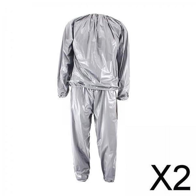 Traje de sauna fitness,Traje de sauna de fitness Chaqueta de sauna Pantalones,Traje deportivo de cuerpo entero para ejercicio de alta resistencia,Traje de sauna de PVC para hombres y