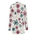 thumbnail image 3 of UQJfacai Womens Christmas Cardigans Knit Fall Sweaters Oversized Open Front Coats Snowflake Graphic Long Sleeve Shirts Outwear Tops, 3 of 6