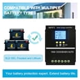 thumbnail image 2 of 60A 80A 100A MPPT Solar Charge Controller Tool 12V 24V 36V 48V Solar Panel Battery Smart Regulator Lead Acid/Lithium ,Safe to Use, 2 of 6