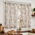 thumbnail image 3 of Cortinas Jinchan Floral de Lino 61x61 cm 2 Paneles Beige Tan, 3 of 8