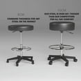 thumbnail image 5 of Luxton Ergonomic Rolling Stool -Double Padding and Memory Foam Adjustable Medical Spa Stool, Desk Stool Chair with Swivel Rolling Chair, Black with Wheels, Easy Set up, 5 of 9
