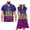 Haiti State Flags, variant on Garronmavis Haiti State Flags Matching Couple Outfits Men's Short Sleeve Shirt Summer Light Work Hawaiian Tops and Women's V-neck Dress Ruffle Sleeve Beach Party Sundress