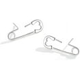 thumbnail image 6 of 925 Sterling Silver Safety Pin Stud Earrings for Women Teens Paper Clip Earrings Punk Earrings Cute Stud Earrings, 6 of 10