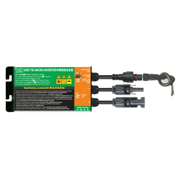 Bewildely Rejilla Tie Micro Power Inverter 350W 18-50V MPPT Solar DC a AC Convertidor DIY Mejora profesional Adaptador Reemplazo Electrodomésticos GMI260-120V Bewildely HA073116-01