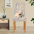 thumbnail image 4 of Yayeee 2 Pack Dining Chair Covers Stretch Parson Chairs Slipcovers Seat Protector, Yellow Wildflower Pattern, 4 of 6