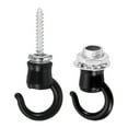 thumbnail image 4 of Uxcell 37mmx23mm Ceiling Hook, 2 Pack Screw Hooks Light Fixtures Accessory for Hanging Plants, Chandeliers, Black, 4 of 4